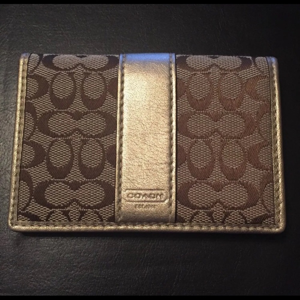 Gold metallic credit card/ id holder